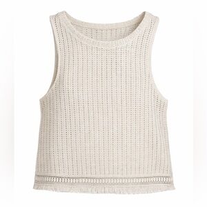 Old Navy Boho Crochet Look Fringe Tank Top Small Festival Coastal